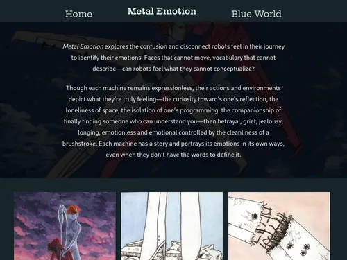 Screenshot of website
